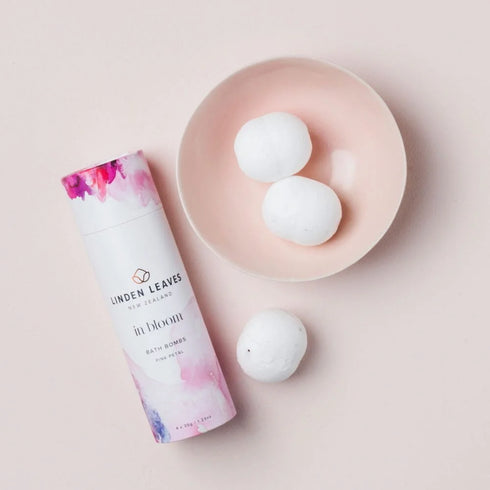 Pink Petal Bath Bombs 4 Pack-Linden Leaves-Matakana Pharmacy